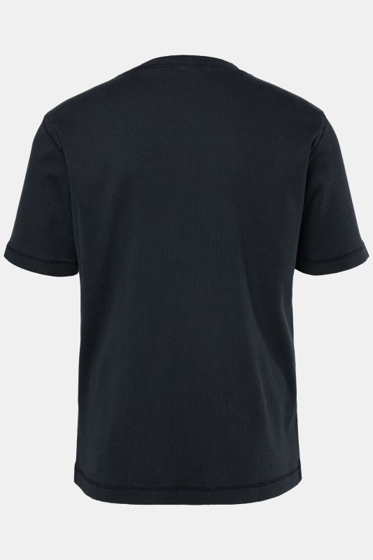 Henley JP 1880 en jersey côtelé. Manches courtes et finition FLEXNAMIC®. Style vintage - jusqu'au 8 XL