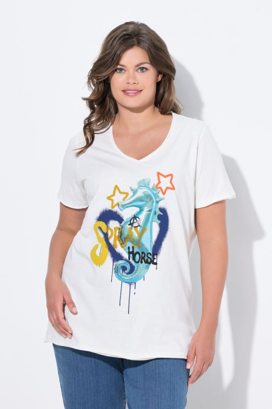 T-shirt. Encolure V et manches courtes. OEKO TEX MIG