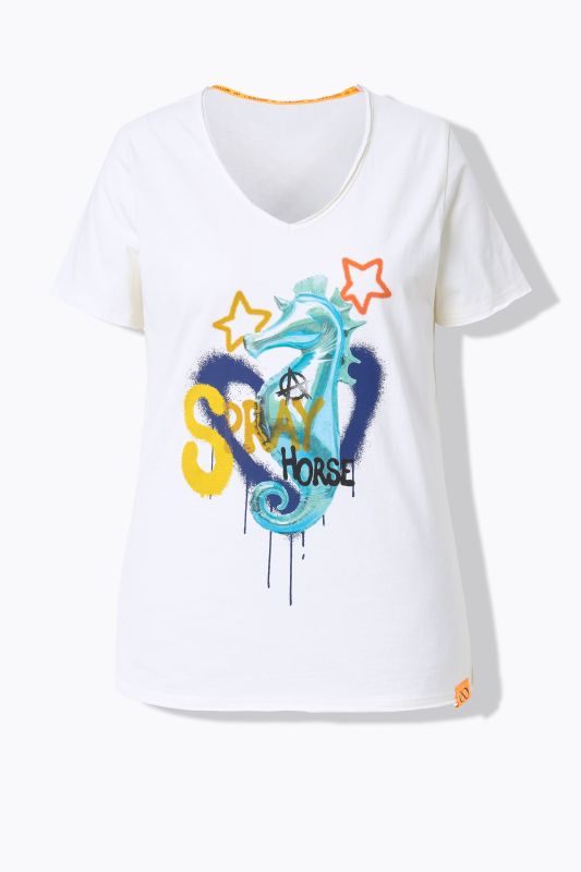 T-shirt. Encolure V et manches courtes. OEKO TEX MIG