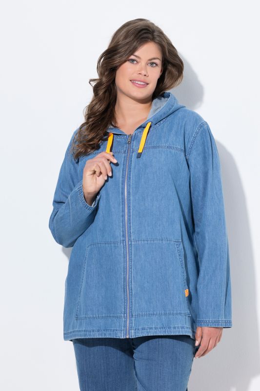 Parka en jean à capuche