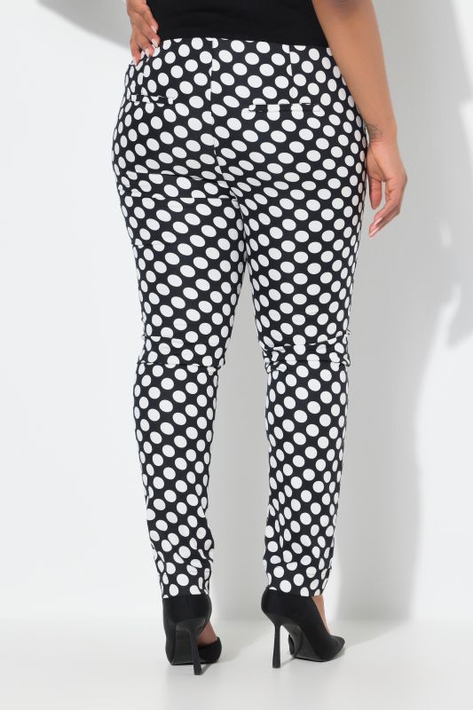 Pantalon à pois. Jambe étroite et taille élastique