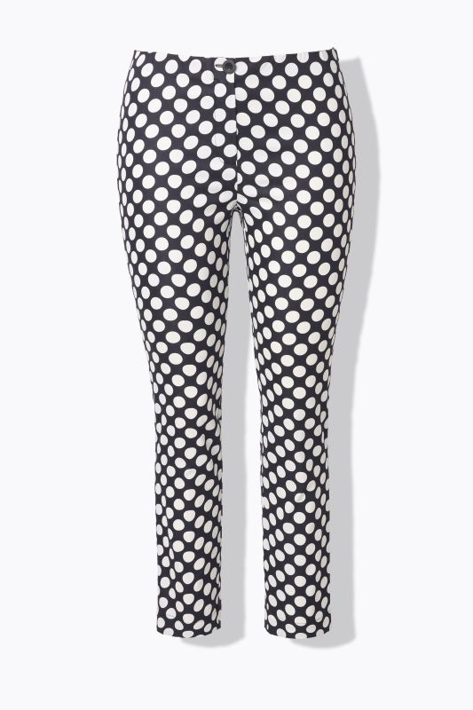 Pantalon à pois. Jambe étroite et taille élastique
