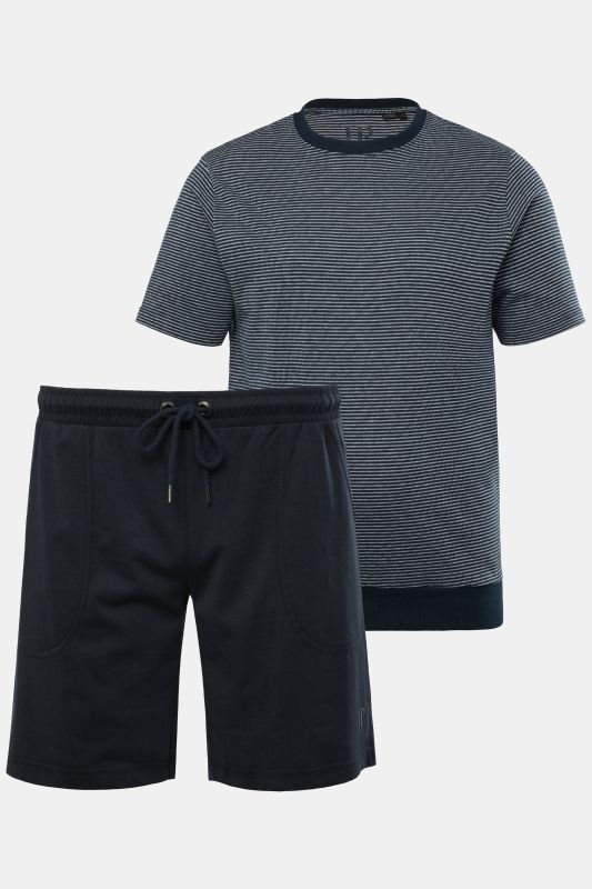 Pyjama JP 1880 ventre confort. Deux pièces (T-shirt rayé + short). Collection Homewear - jusqu'au 8 XL