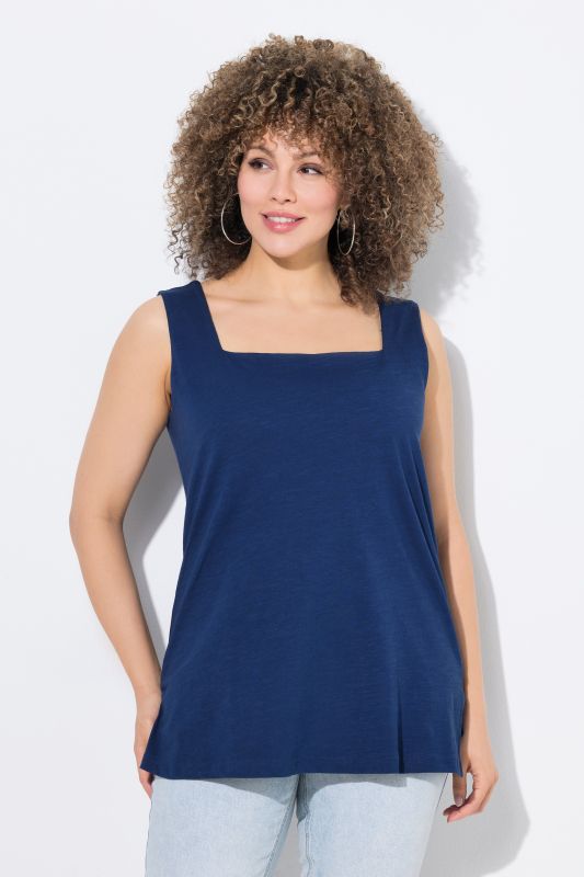 Débardeur coupe Slim Fit, décolleté carré, doublure sur le devant