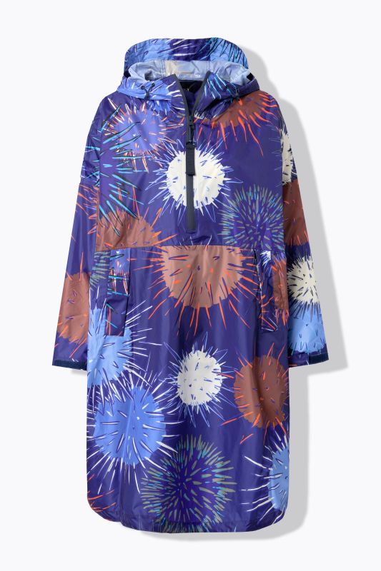 Poncho imperméable unisexe à capuche avec imprimé