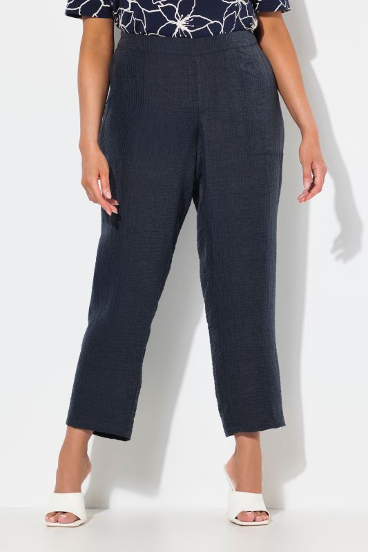 Pantalon Rena en lyocell texturé. Taille confortable