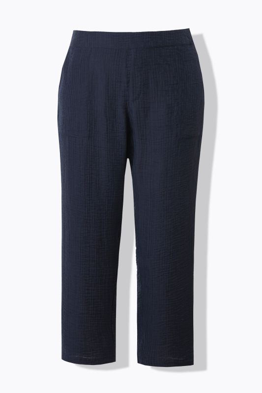 Pantalon Rena en lyocell texturé. Taille confortable