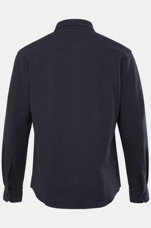 Chemise en piqué JP 1880, manches longues et col Kent, coupe Modern Fit - jusqu'au 8 