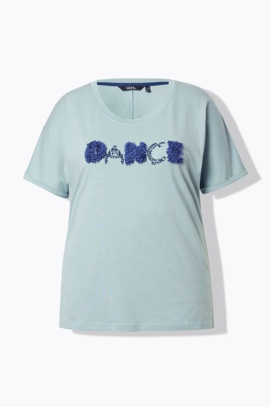 T-shirt oversize avec message, manches courtes et décolleté rond