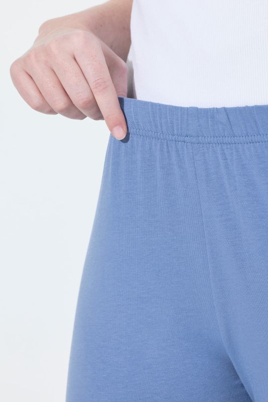 Lot de 2 leggings 7/8 en coton bio, liseré en dentelle