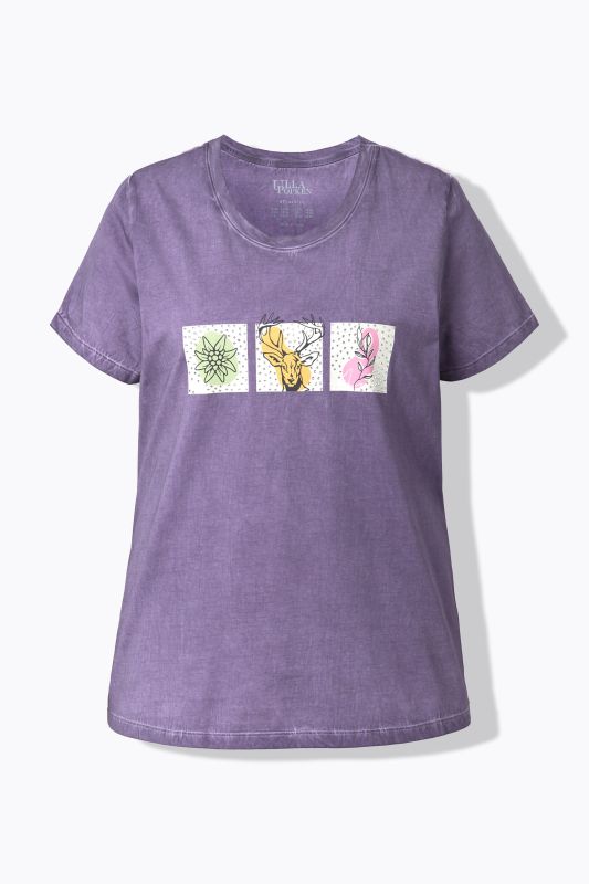 T-shirt à imprimé esprit traditionnel bavarois. Col rond et manches courtes