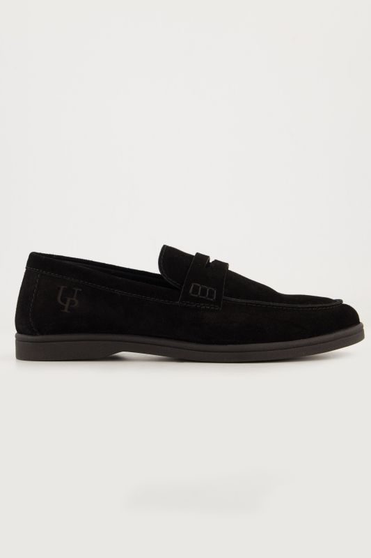 Mocassins en cuir, talon bottier – largeur H