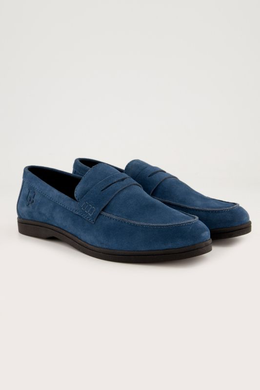 Mocassins en cuir, talon bottier – largeur H
