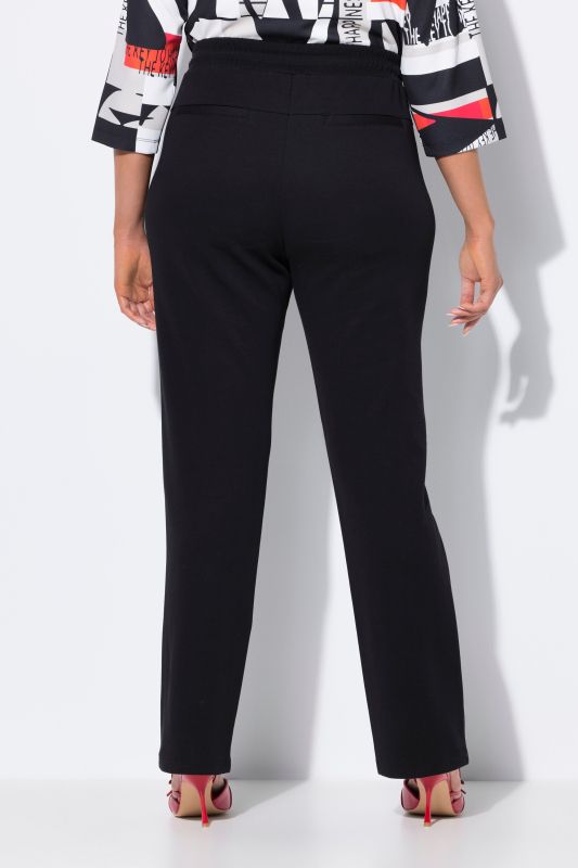 Pantalon en molleton, taille élastique et fausses poches fantaisie