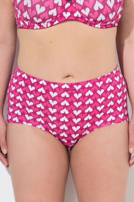 Culottes hipster en lot de 3, motif cœurs/uni