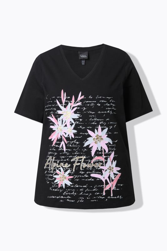 T-shirt à imprimé esprit traditionnel bavarois. Manches courtes et col en V. Coupe Classic