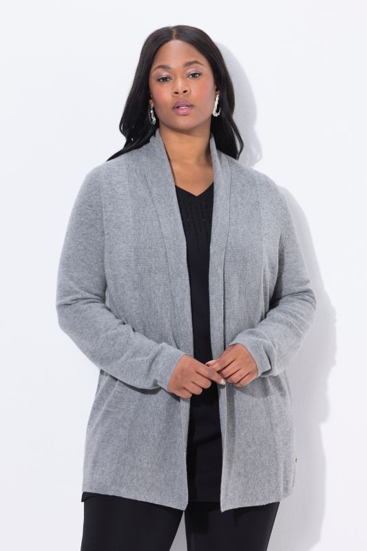 Cardigan en laine, manches longues et col châle