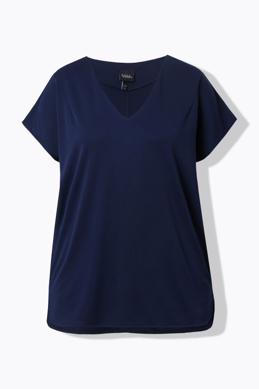 Sweat oversize. Col en V et manches courtes