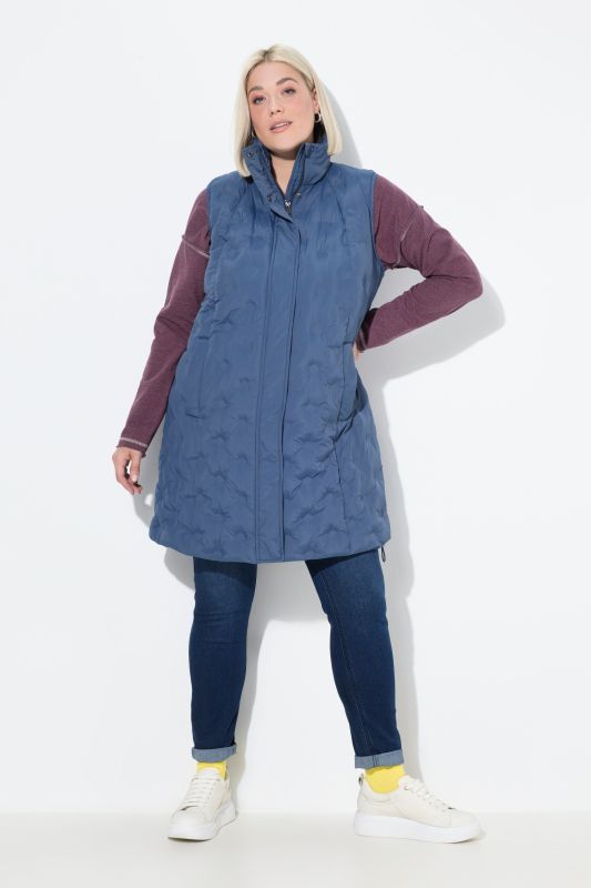 Veste matelassée sans manches HYPRAR, col montant et matière recyclée, coupe évasée