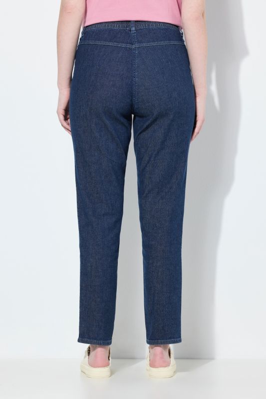 Jegging jambe étroite, en coton bio aspect jean