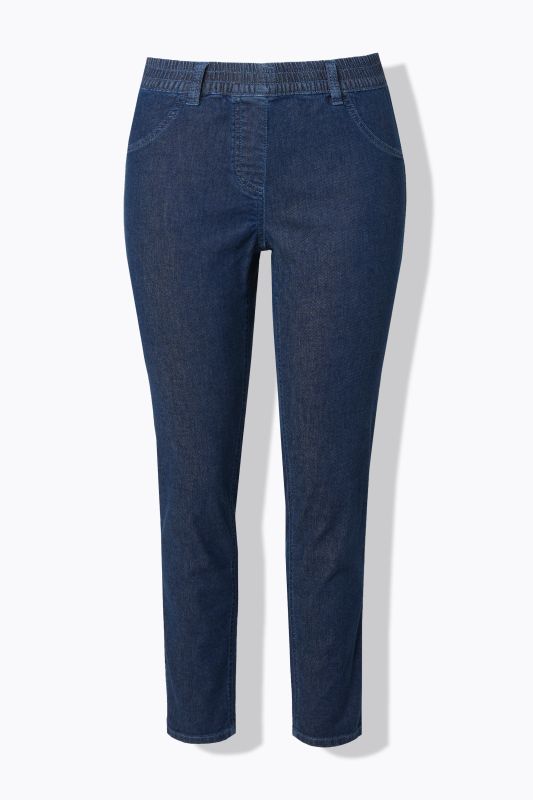 Jegging jambe étroite, en coton bio aspect jean