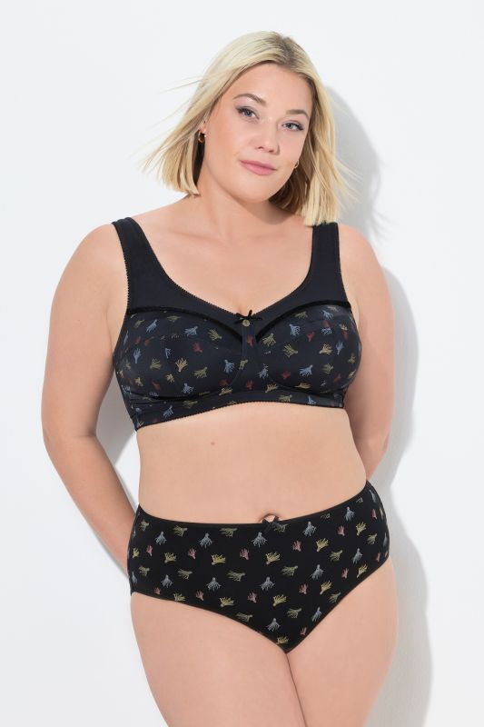 Soutien-gorge de maintien sans armatures, jeu d'imprimés – bonnet C-F