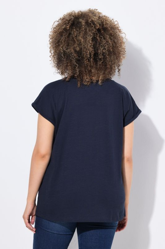 T-shirt oversize, imprimé Enjoy, décolleté rond et manches courtes