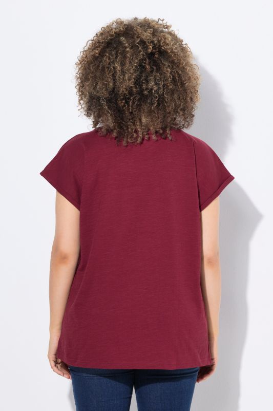 T-shirt oversize, imprimé Enjoy, décolleté rond et manches courtes