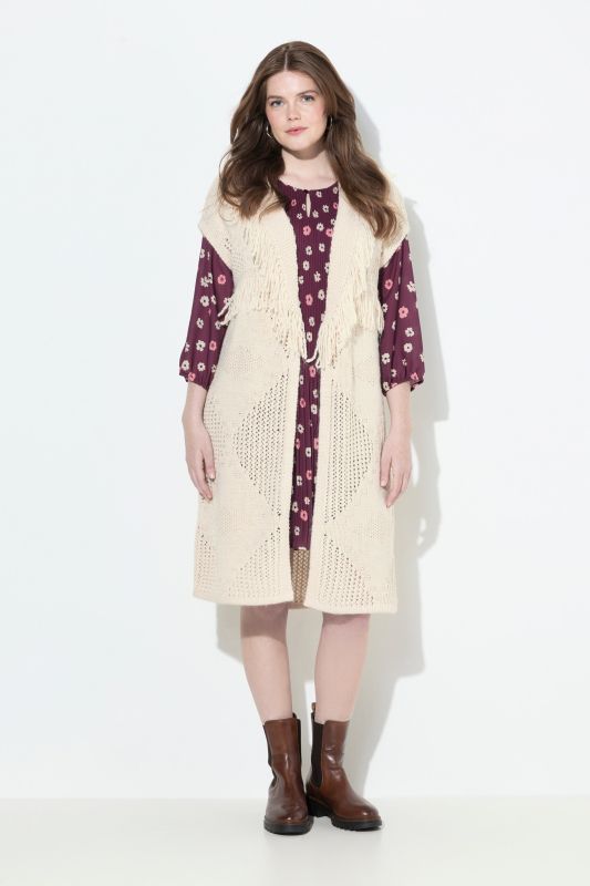 Cardigan long sans manches