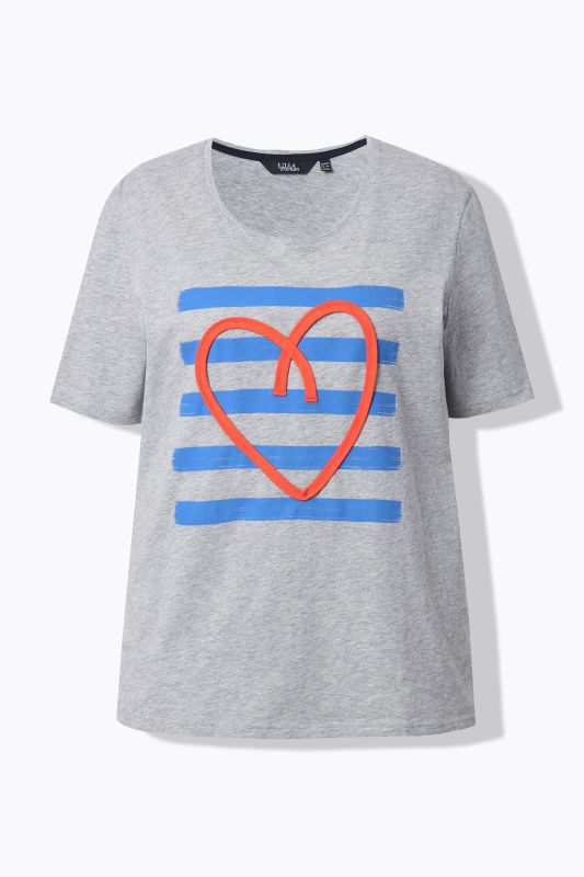 T-shirt, coupe Classic. Encolure ronde et manches courtes. Cordon cœur