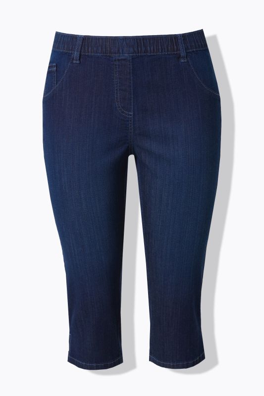 Corsaire en jean Sienna. Taille élastique et jambe étroite