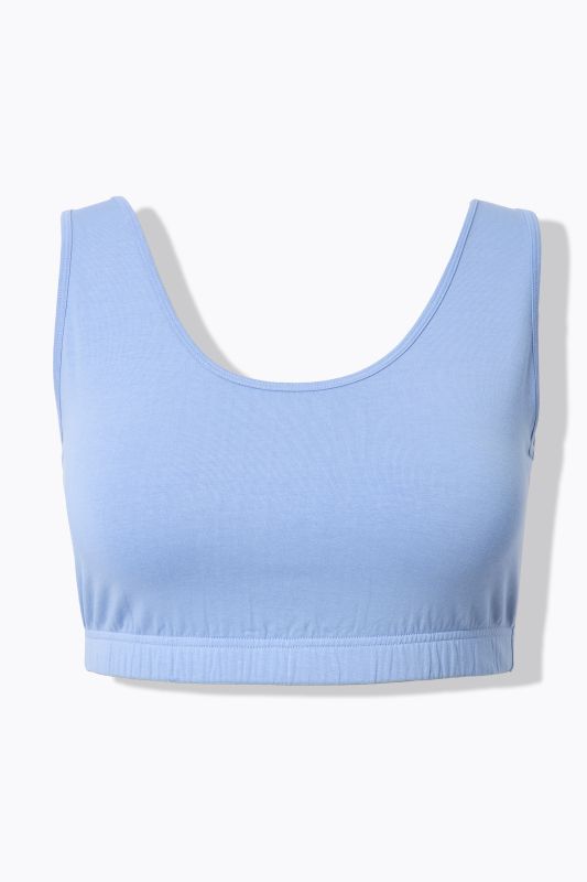Lot de 2 brassières, décolleté rond, cœurs/uni