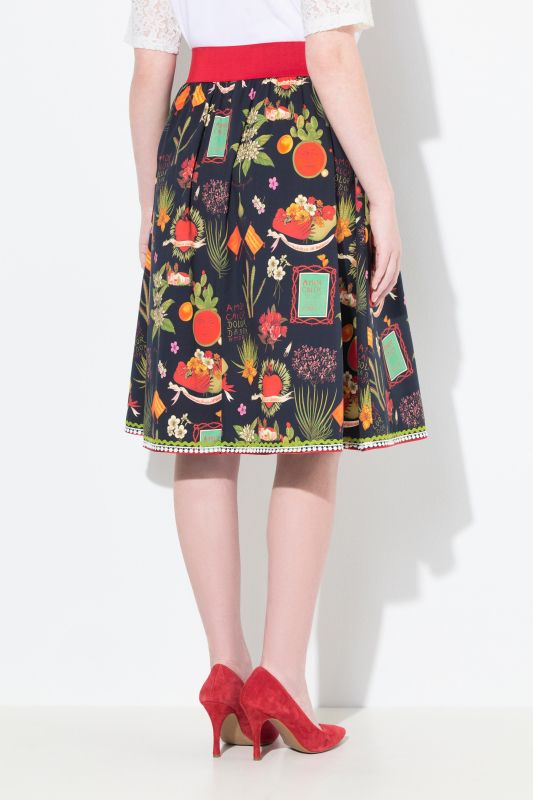 Robe imprimé champêtre, taille élastique et coupe évasée