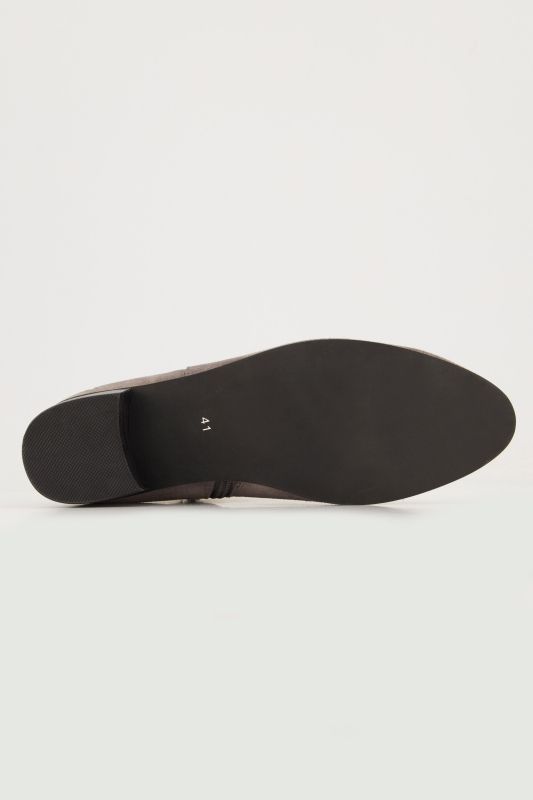 Bottines en cuir suédé, empiècement élastique - largeur H