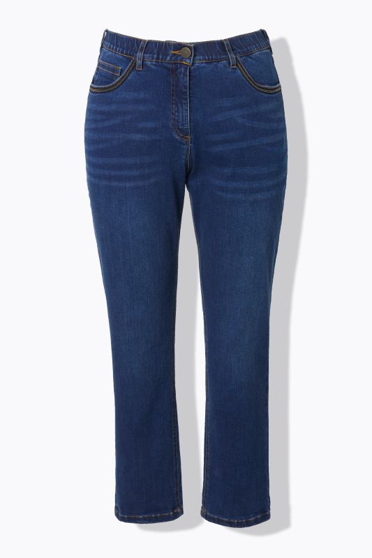 Jean Boyfriend, coupe 5 poches et jambe large, matière recyclée