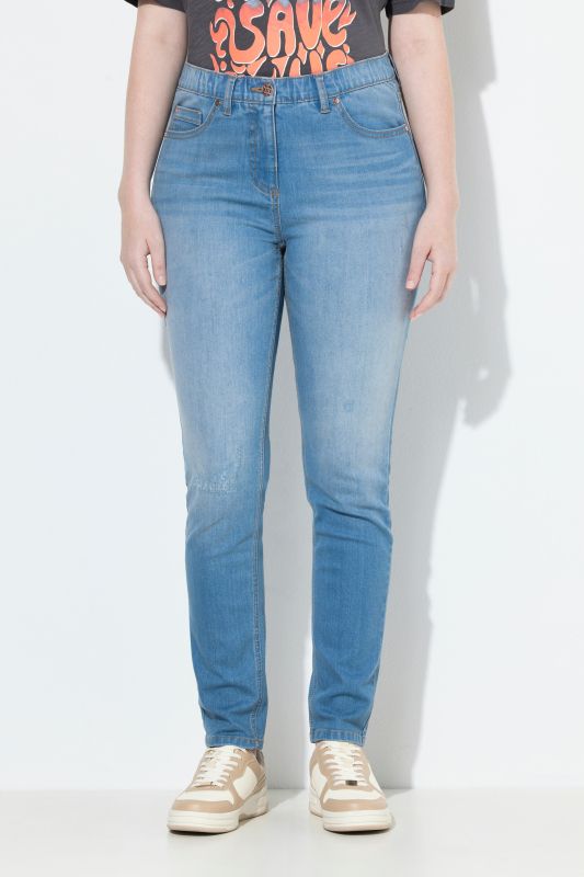 Jean Sarah en denim stretch, jambe étroite, matière recyclée