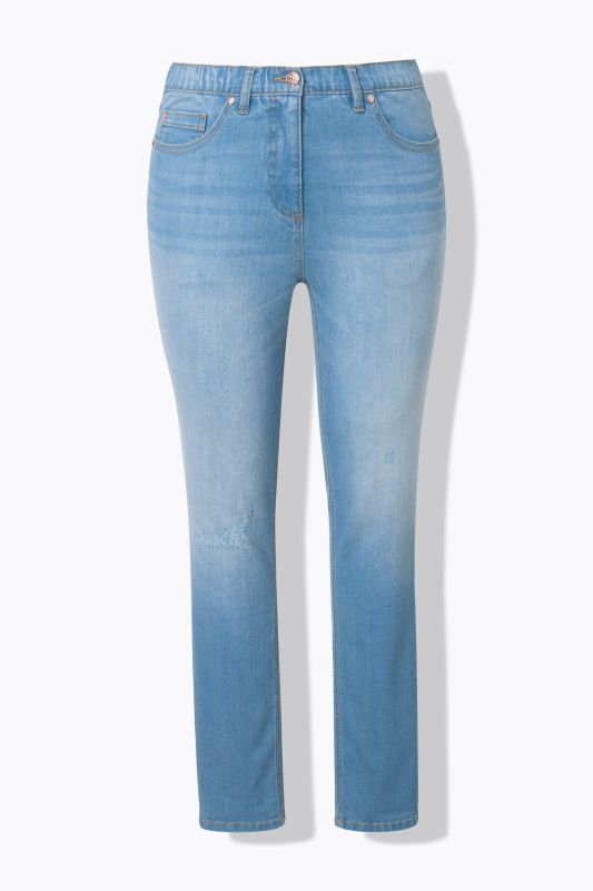 Jean Sarah en denim stretch, jambe étroite, matière recyclée