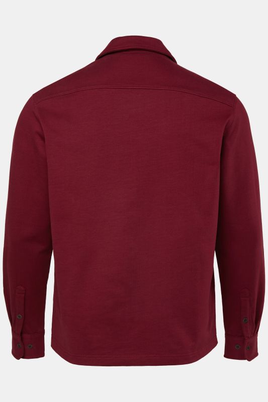 Chemise en molleton JP 1880, fermeture zippée, imprimés sur la poitrine, manches longues et col Kent, coupe Boxy Fit - jusqu'au 8&nbsp