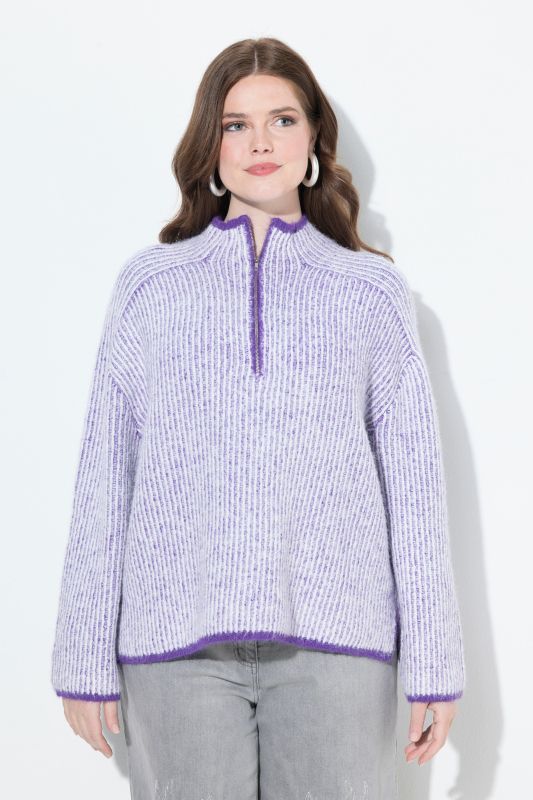 Pull camionneur à manches longues, motif à rayures