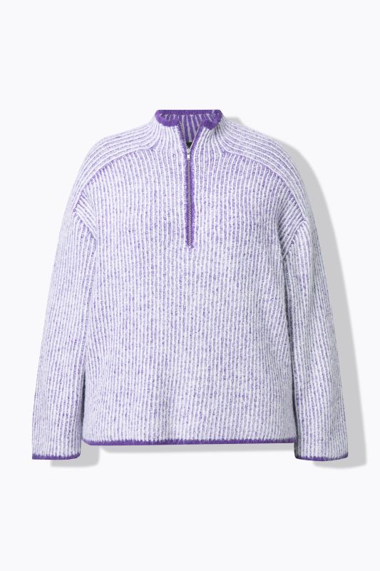 Pull camionneur à manches longues, motif à rayures