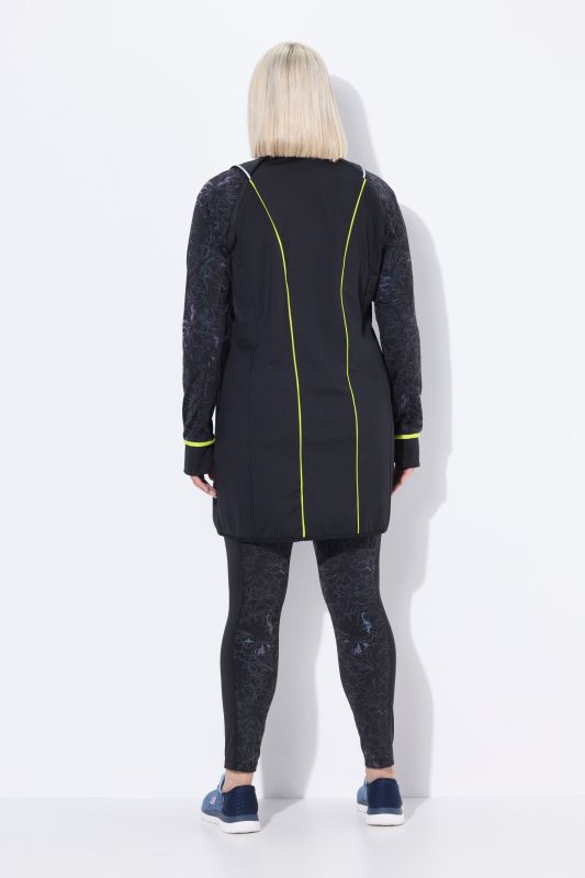 Veste technique longue 2-en-1, manches amovibles et poches zippées