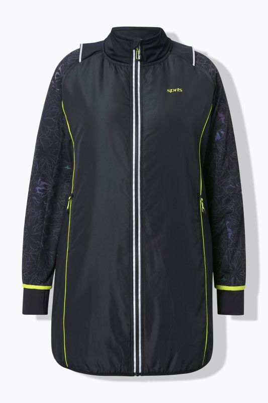 Veste technique longue 2-en-1, manches amovibles et poches zippées