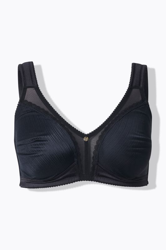Soutien-gorge minimiseur, sans armatures, satin et dentelle – bonnet C-F