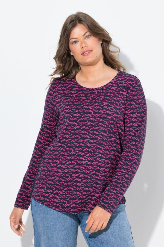 T-shirt manches longues et décolleté rond, OEKO-TEX