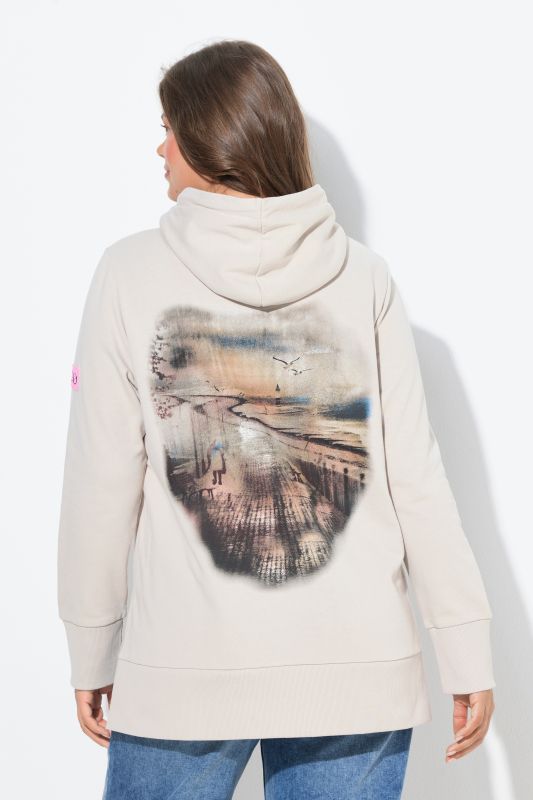 Sweat-shirt à capuche et manches longues