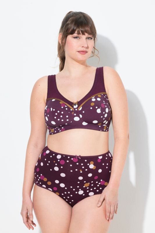 Soutien-gorge de maintien, sans armatures, motif à pois - bonnet C-H