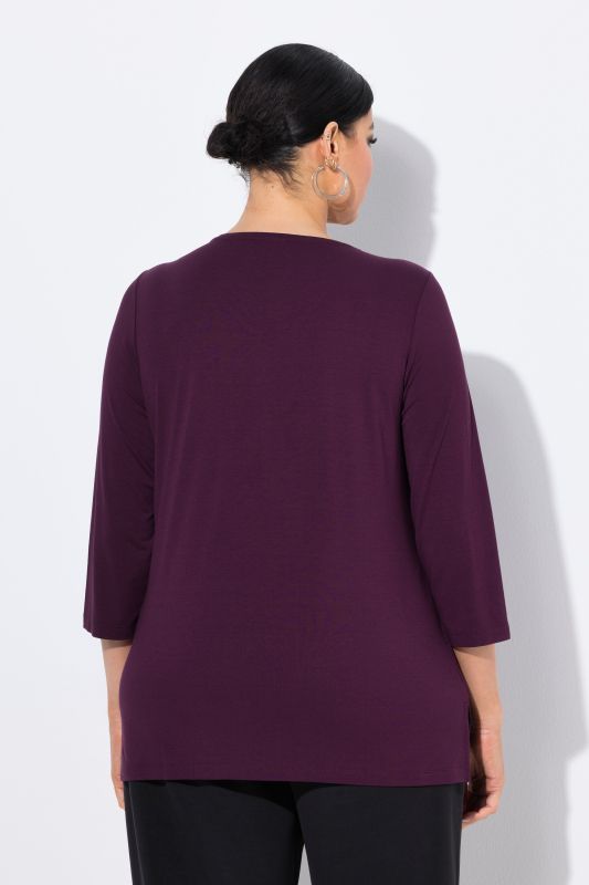 T-shirt Lovely, décolleté rond et manches 3/4, coupe Classic Fit