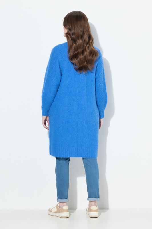 Cardigan long extrêmement doux, manches longues et coupe ouverte