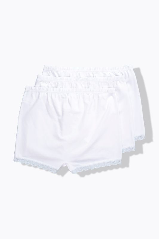 Shorties en lot de 3, liseré en dentelle