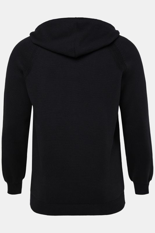 Cardigan JP 1880 en maille élastique, poche kangourou et capuche - jusqu'au 7 XL